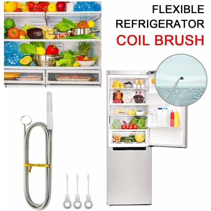 4x Flexible Fridge Drain Hole Cleaning Brushes Refrigerator Tools