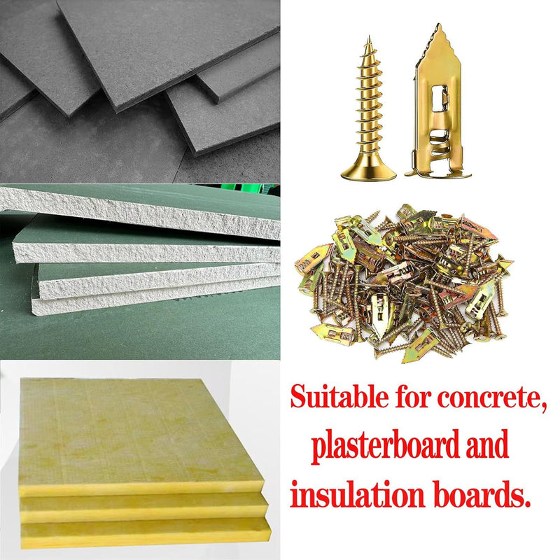 380pc Self-Drilling Drywall Wall Anchors and Screws Kit Plasterboard Fixings