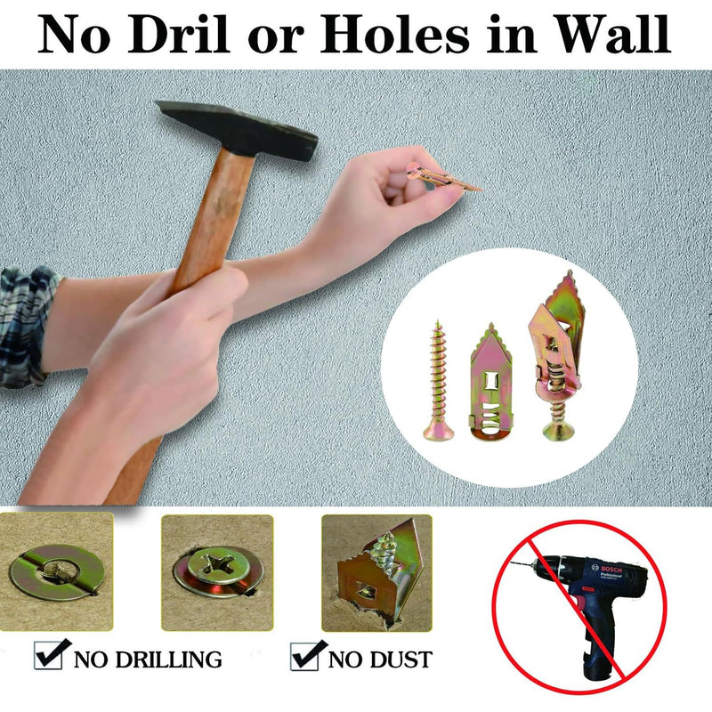 380pc Self-Drilling Drywall Wall Anchors and Screws Kit Plasterboard Fixings