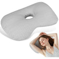 Ear Piercing Pillow with Hole and Zip Side Sleeper Pain Relief 8.9cm Grey