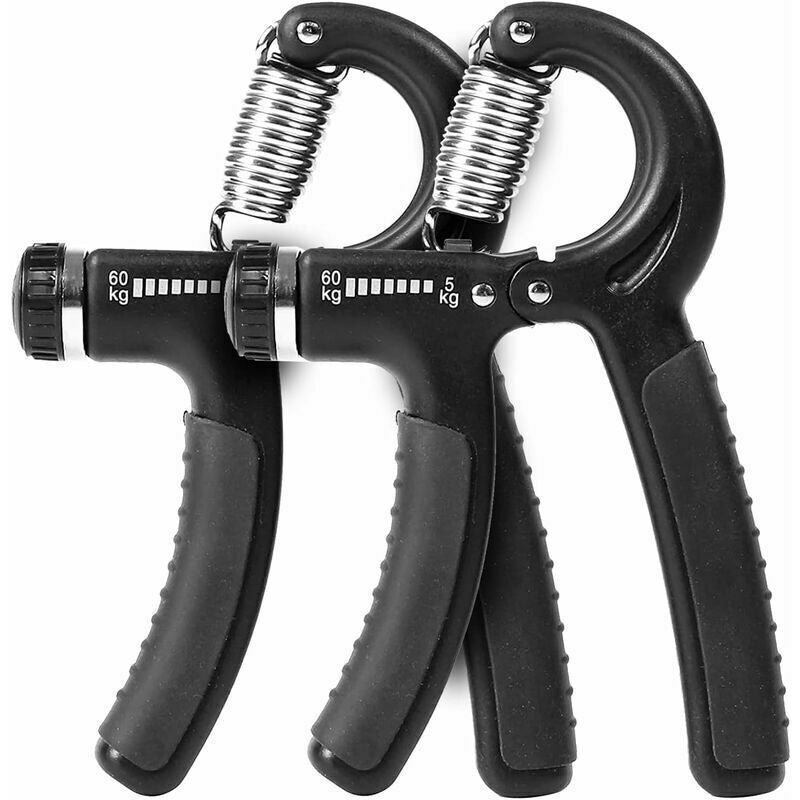 2x Adjustable Hand Grip Strengthener 5-60kg Forearm Finger Exerciser