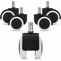 5x Office Chair Castor Wheels 50mm Silent Replacement for Hard Floors