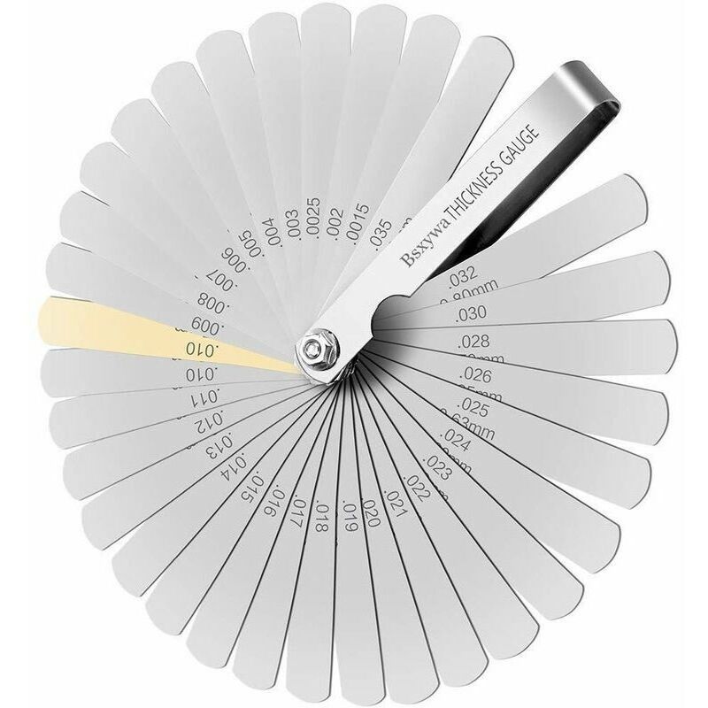 32 Blade Feeler Gauge Set Stainless Steel Metric Imperial Thickness