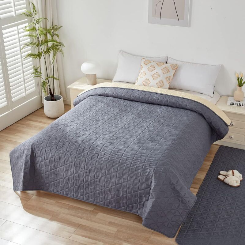 100% Waterproof Sofa Cover 130x210cm Grey Pet Protector Dogs Cats Kids