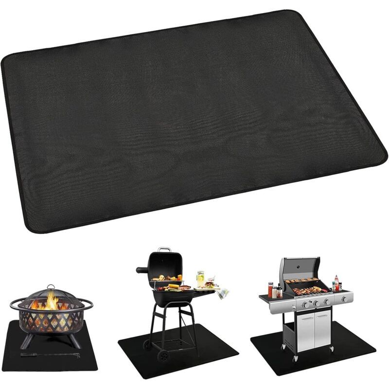 Fireproof BBQ Fire Pit Mat 64cm Heat Resistant Deck Lawn Protector