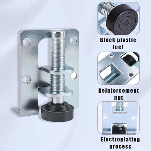 4x Heavy Duty Adjustable Levelling Feet with Zinc Screws and Wrench White