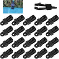 20x Tarp Clips Clamps for Awning Tent Pool Cover Boat Car Black