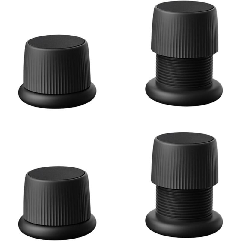 4x Adjustable Furniture Risers 4.1-6.3cm Anti-Slip for Beds Sofas Black