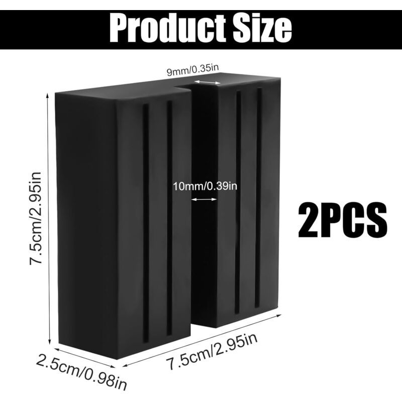 Rubber Jack Pad Block 75x75x25mm Grooved for Hydraulic Trolley Car Jack