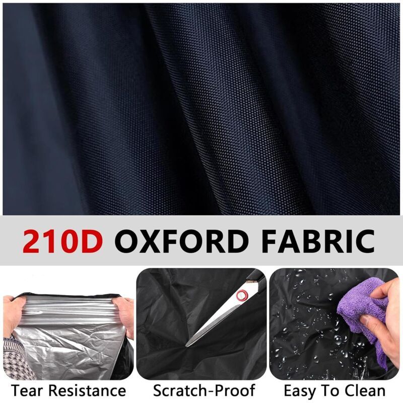Motorcycle Cover 245x105cm 210D Waterproof UV Resistant Scooter Moped