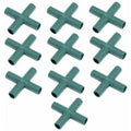 10x 4-Way Cross Greenhouse Frame Connectors 16mm Plastic Garden Tube