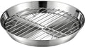 Baking tray for air fryer - Air fryer baking pan - Air fryer accessories - Baking tray with rack - Made of 304 stainless steel - 16 cm