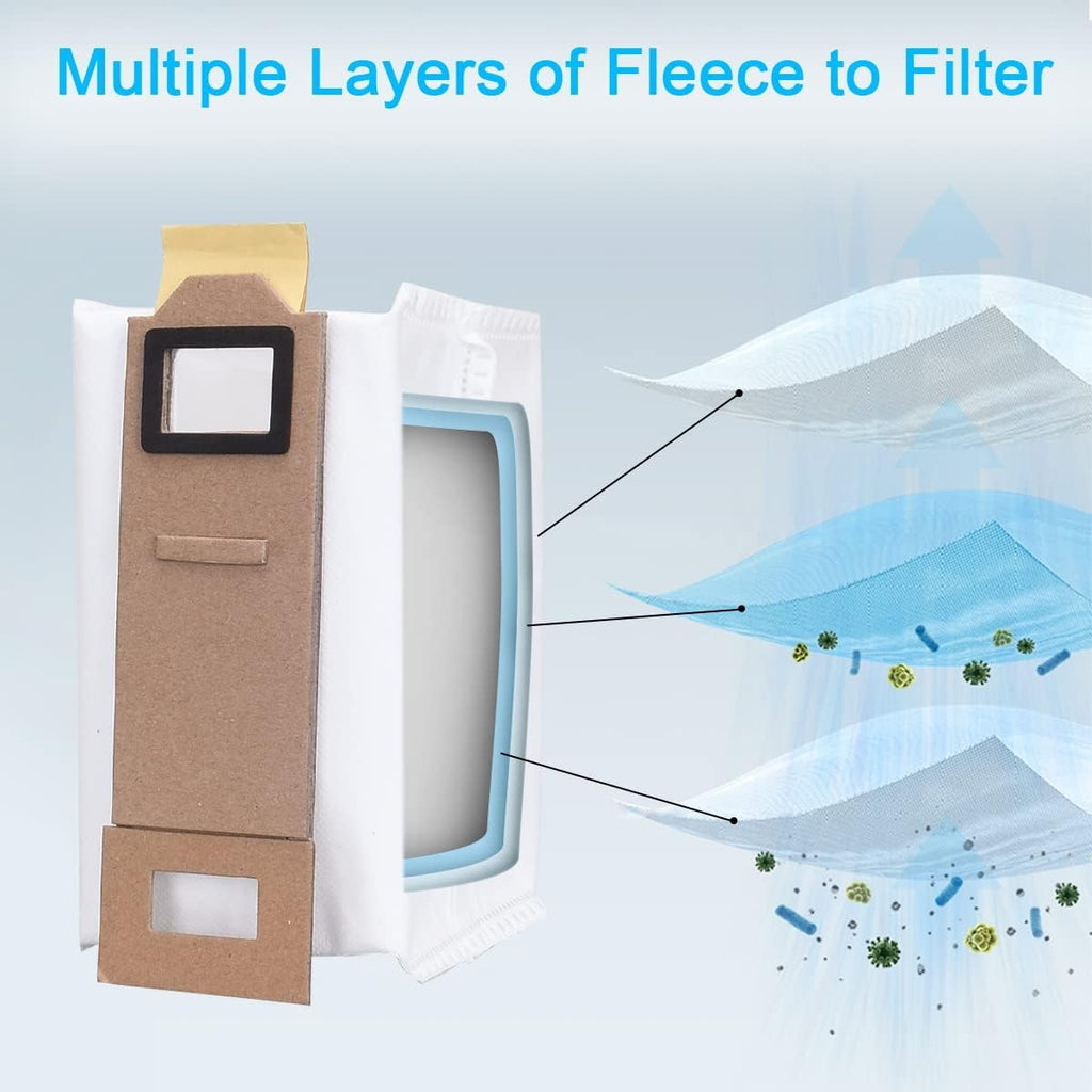 12x Vacuum Cleaner Dust Bags for Roborock S7 S7 Plus S7 Max T7s T7s Plus
