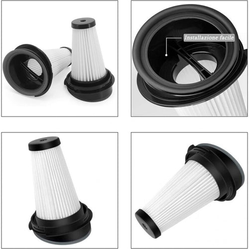 4-pack replacement filters for Rowenta X-pert 3.60 X-Pert 160 RH72xxx RH6921WO RH6933WO RH6971WO RH6974WO cordless vacuum cleaner ZR005202, DEBUNS