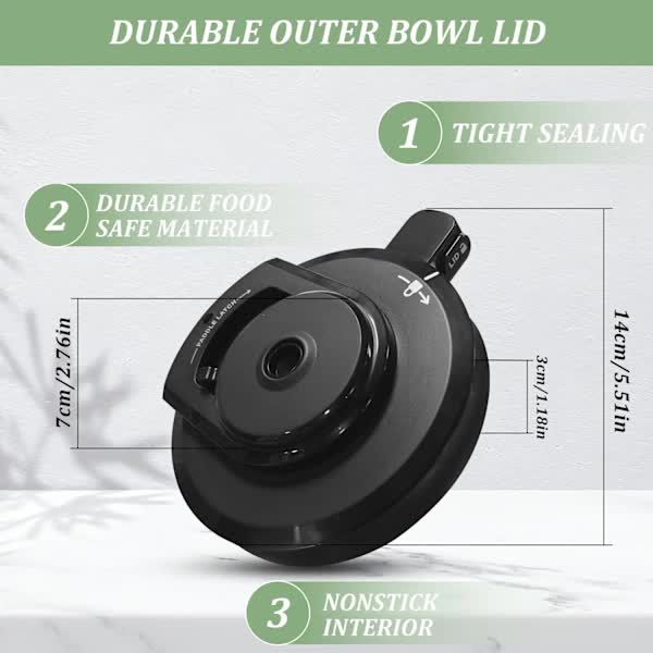 Outer Lid for Ninja Creami NC299AMZ NC300 NC301 Ice Cream Maker No Paddle