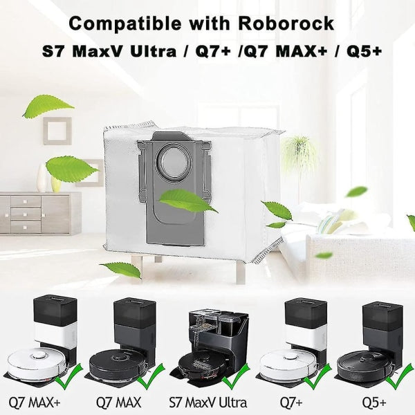 12x Vacuum Bags for Roborock Q7 Max Q7 Max+ S7 MaxV Ultra Q5+ Dust Bags