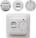Manual Electric Underfloor Heating Thermostat with AC 220v 16a Probe, Mechanical Underfloor Heating Thermostat Control [Energy Class A+++] (x)