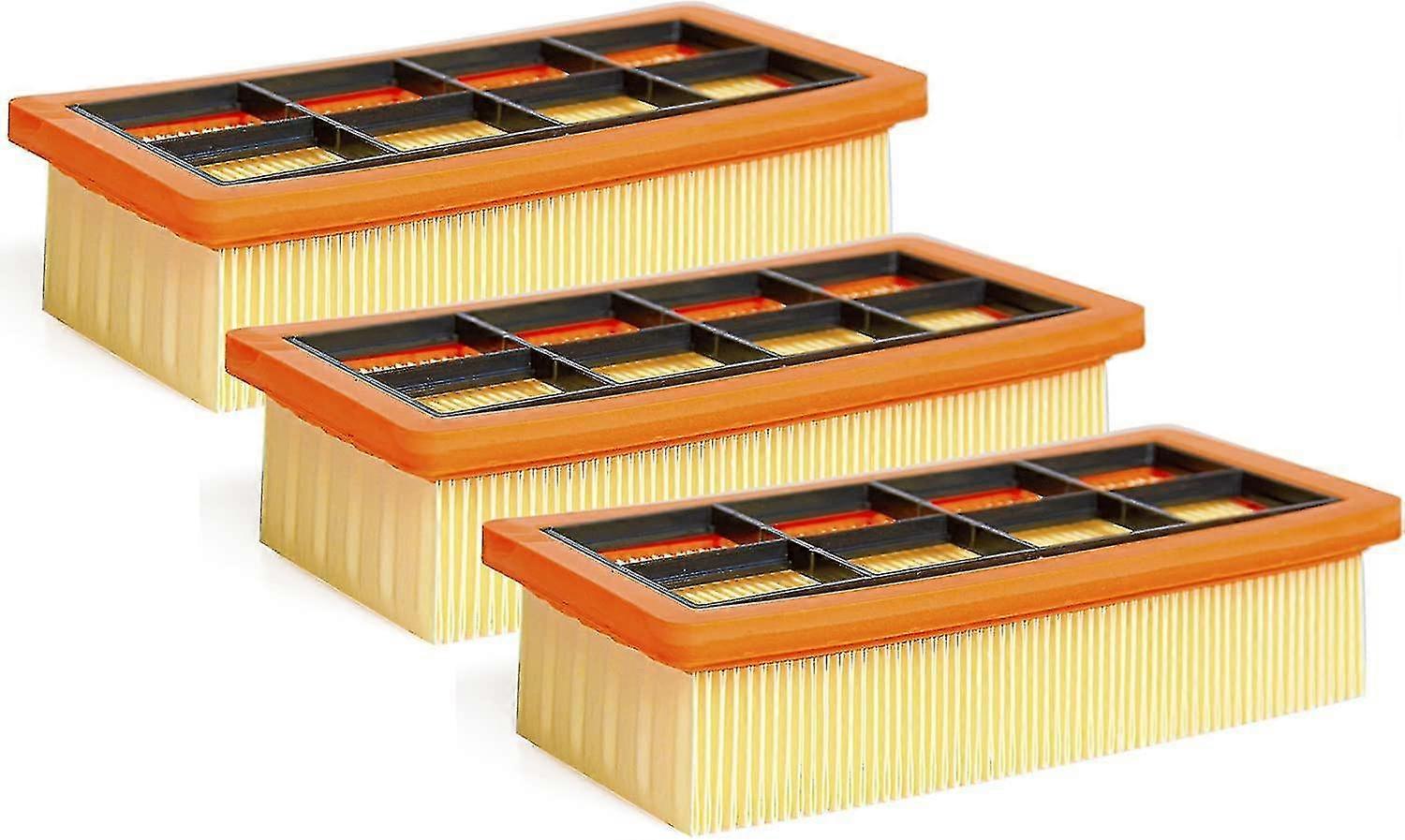 3x Flat Pleated Filters for Karcher AD 3200 AD 3 AD 4 Premium 6.415-953.0