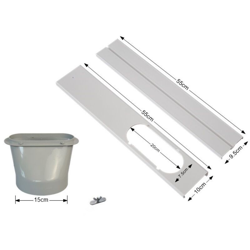 2x Adjustable Window Seal Plates for Portable Air Conditioner 55-110cm