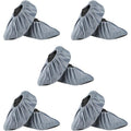 5 Pair Grey Adult Overshoe Covers, EU 37 to 43