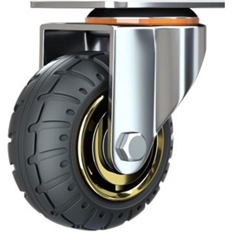 3in Universal Rubber Swivel Caster Wheel with Plate Trolley Replacement