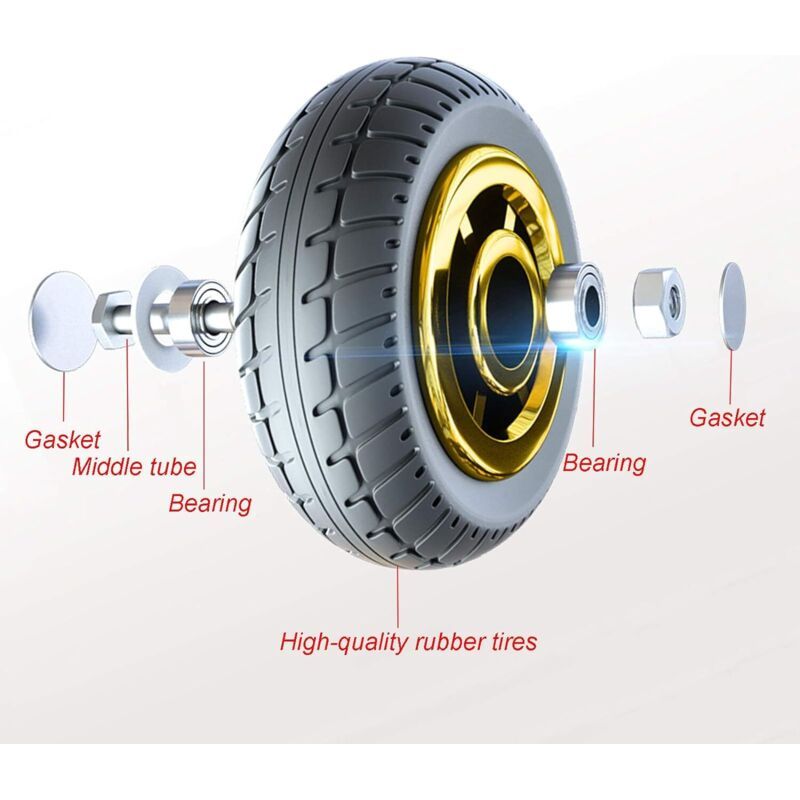 3in Universal Rubber Swivel Caster Wheel with Plate Trolley Replacement