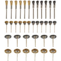 36pc Wire Brush Set Brass Stainless Steel Drill Rotary Polishing Kit
