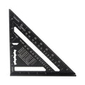 Metric System Metal Aluminum Ruler Square Ruler Guide Protractor Angle 45 90 Degrees Carpenter Tools Tracing Tool Wood Carpentry Guide, 180 mm