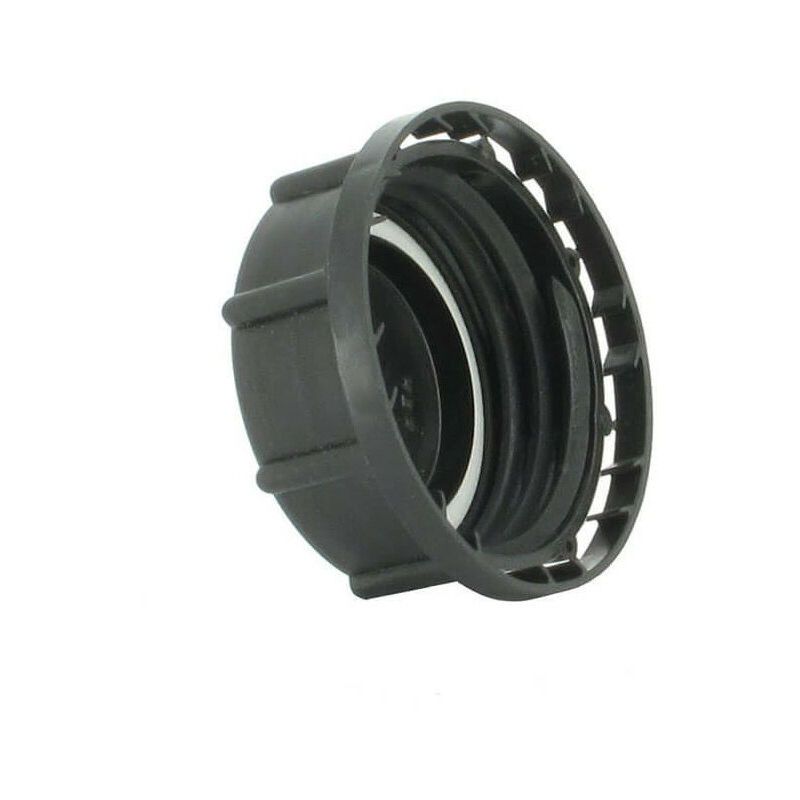 2x IBC Water Tank Valve Caps S60x6 Solid End Cap 60mm Fitting