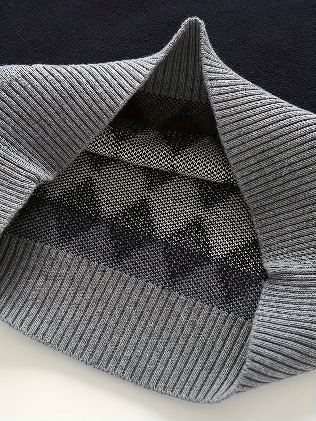BX0012-NAVY 100% Cotton Kids V-Neck Argyle Sweater Vest, Boys and Girls Knitwear, Navy Blue, Size 165