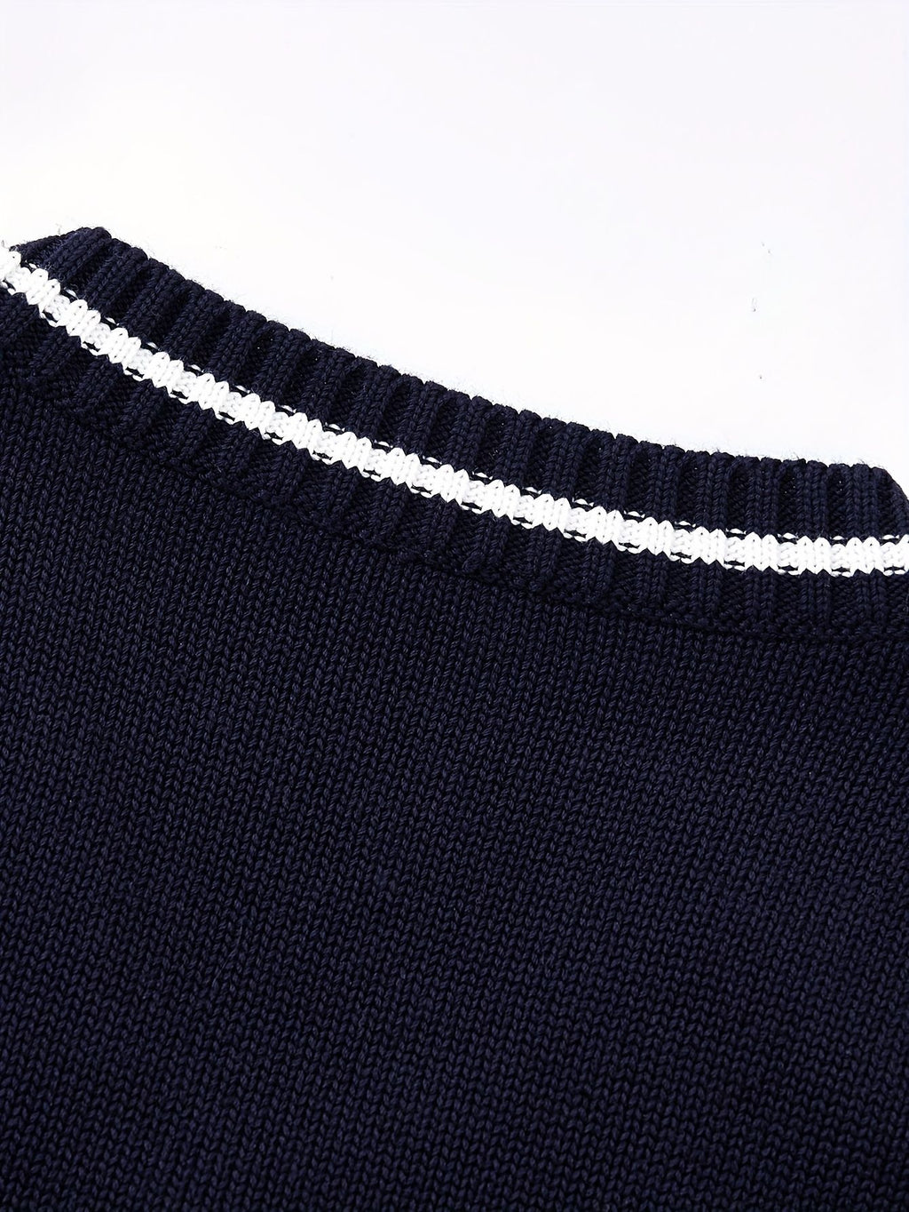 BX0013-LIGHT 100% Cotton Kids V-Neck Striped Sweater Vest, Boys and Girls Knitwear, Light Grey, Size 160