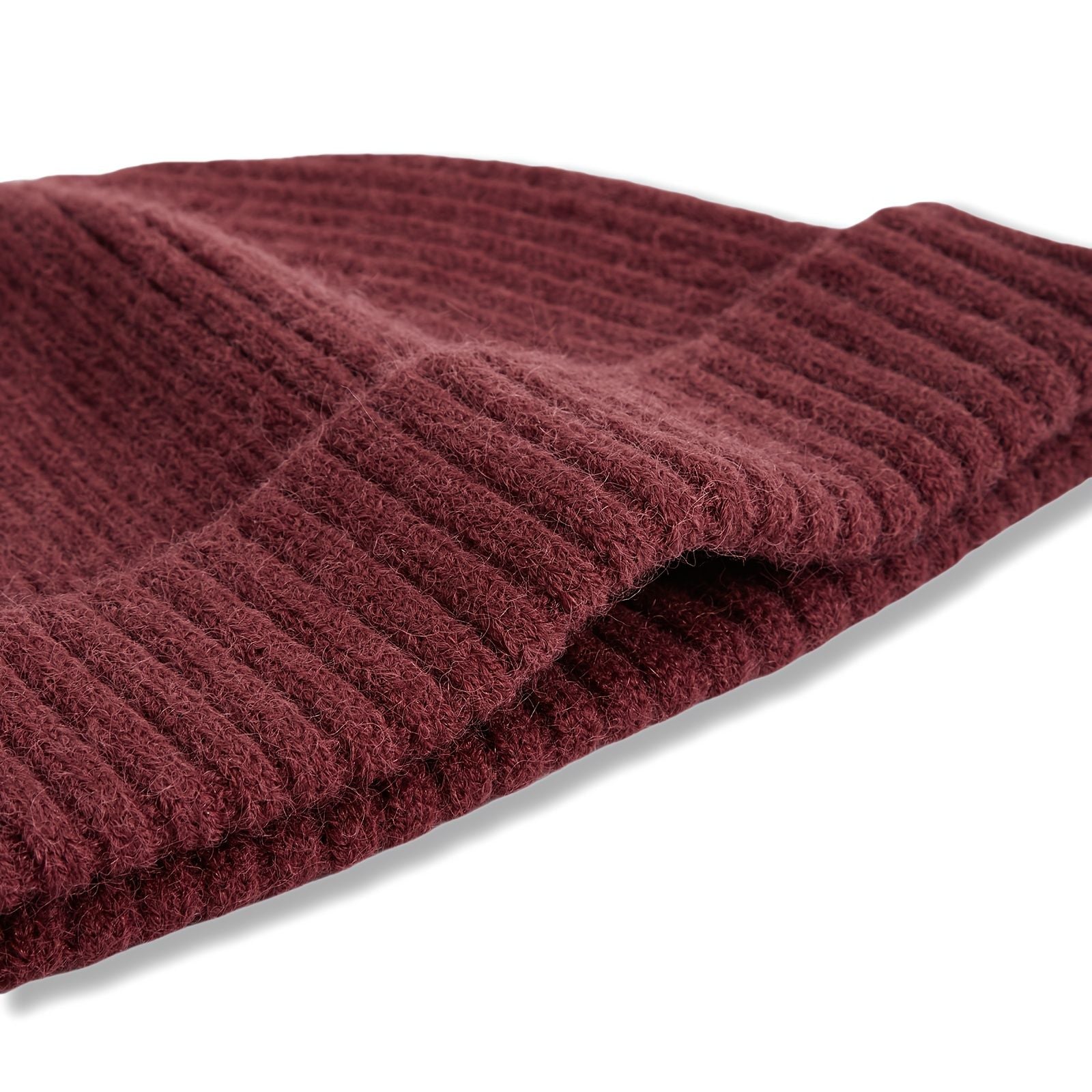HTTWW 2-Pack Unisex Short Brim Knitted Beanie, Warm Winter Streetwear Hat