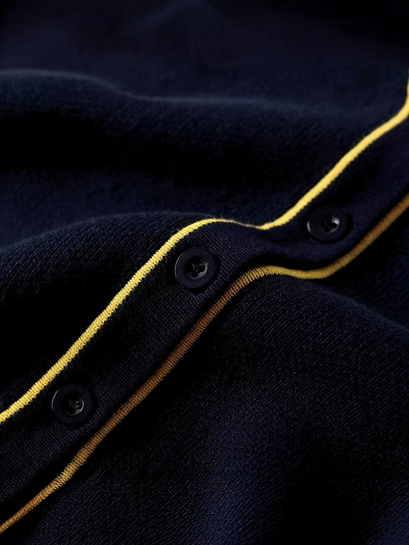 KS0007-NAVY 100% Cotton Kids V-Neck Long sleeve Button Cardigan, Boys and Girls School Uniform Knitwear, Navy Blue, Size 165