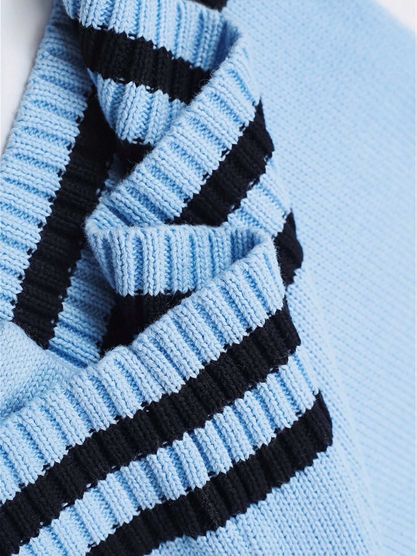 KS0017-LIGHT 100% Cotton Kids V-Neck Long sleeve Button Cardigan, Boys and Girls Knitwear, Light Blue, Size 110
