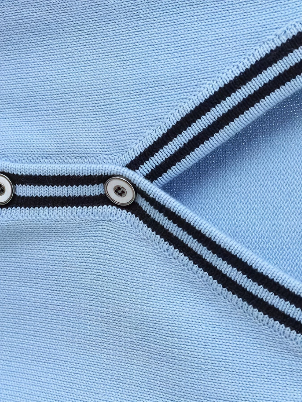 KS0017-LIGHT 100% Cotton Kids V-Neck Long sleeve Button Cardigan, Boys and Girls Knitwear, Light Blue, Size 140