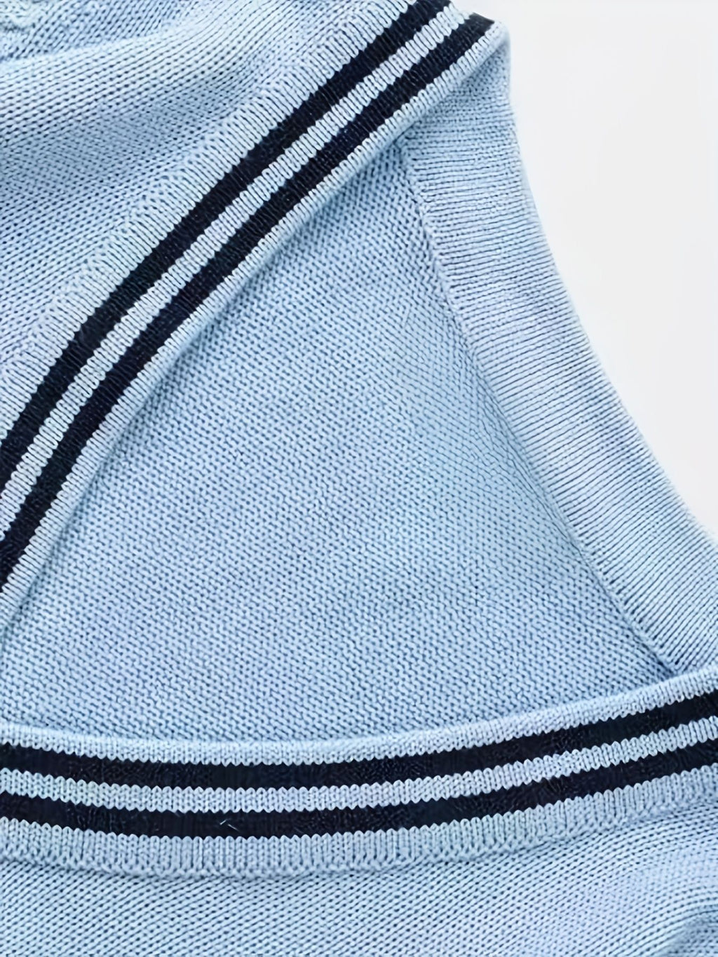 KS0017-LIGHT 100% Cotton Kids V-Neck Long sleeve Button Cardigan, Boys and Girls Knitwear, Light Blue, Size 170