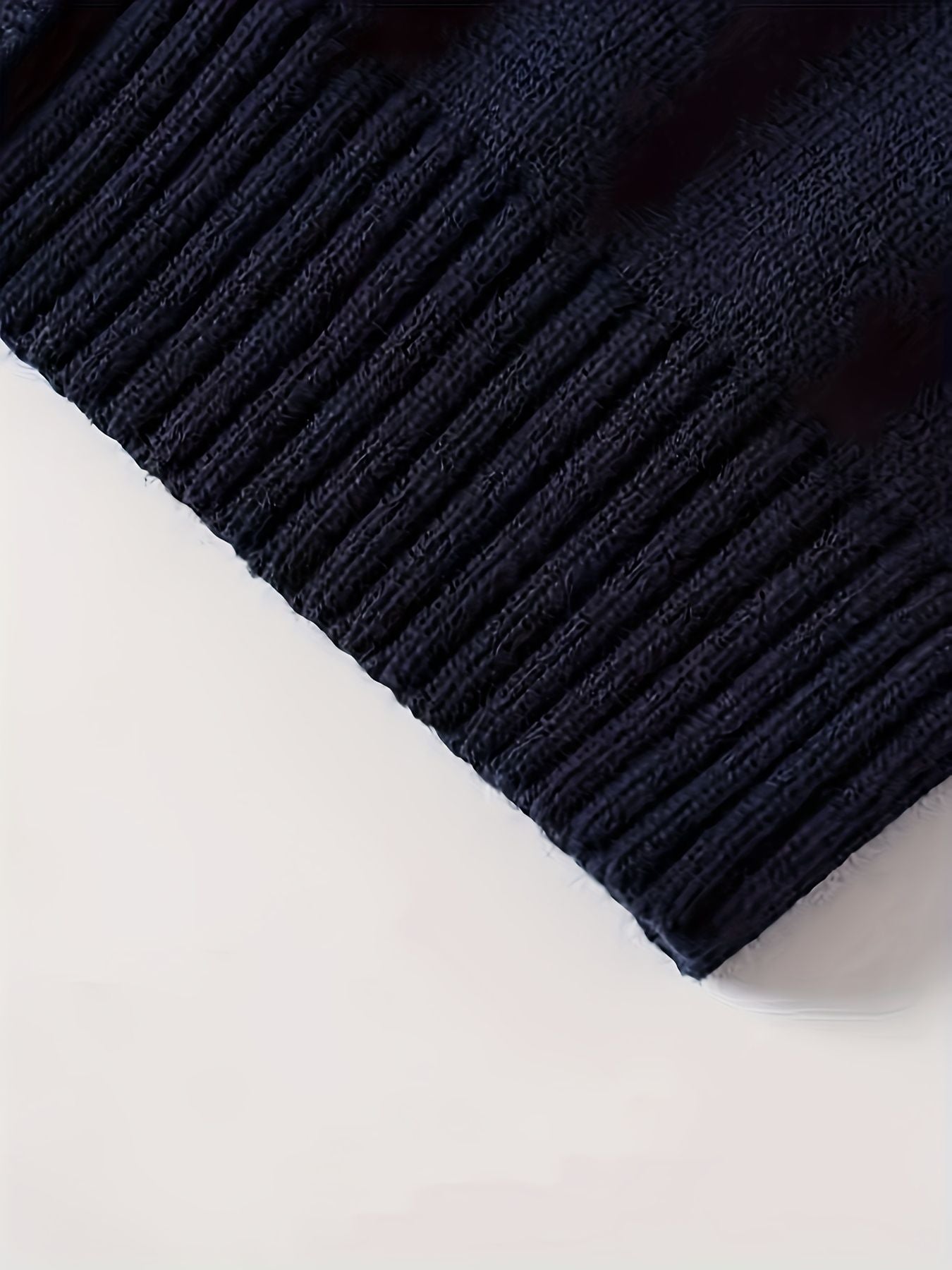 KS0019-NAVY 100% Cotton Kids V-Neck Long sleeve Button Cardigan, Boys and Girls Knitwear, Navy Blue, Size 110