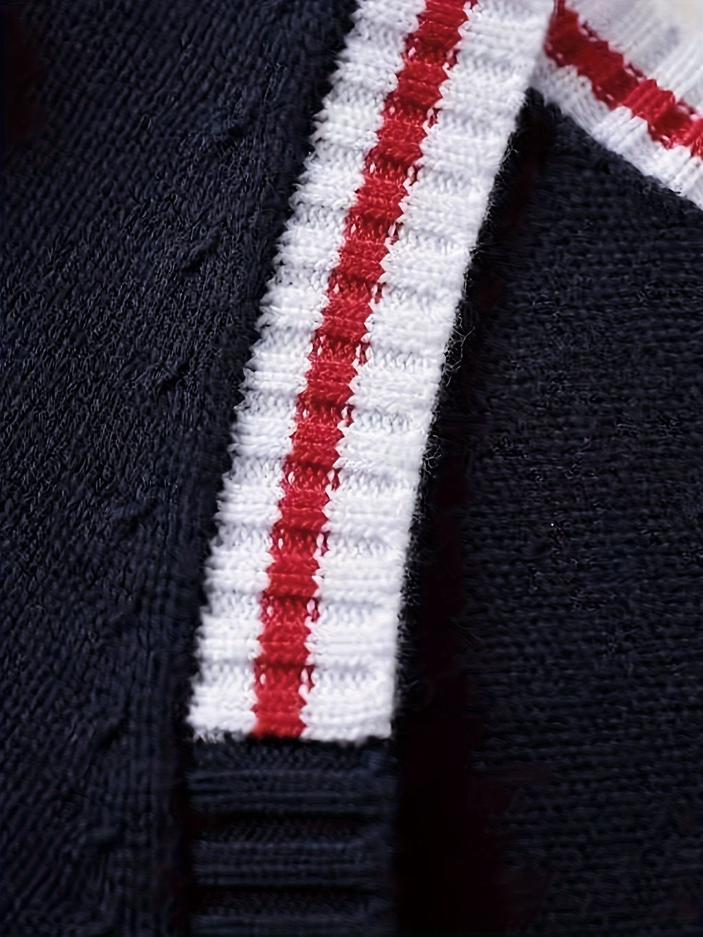 KS0019-NAVY 100% Cotton Kids V-Neck Long sleeve Button Cardigan, Boys and Girls Knitwear, Navy Blue, Size 120