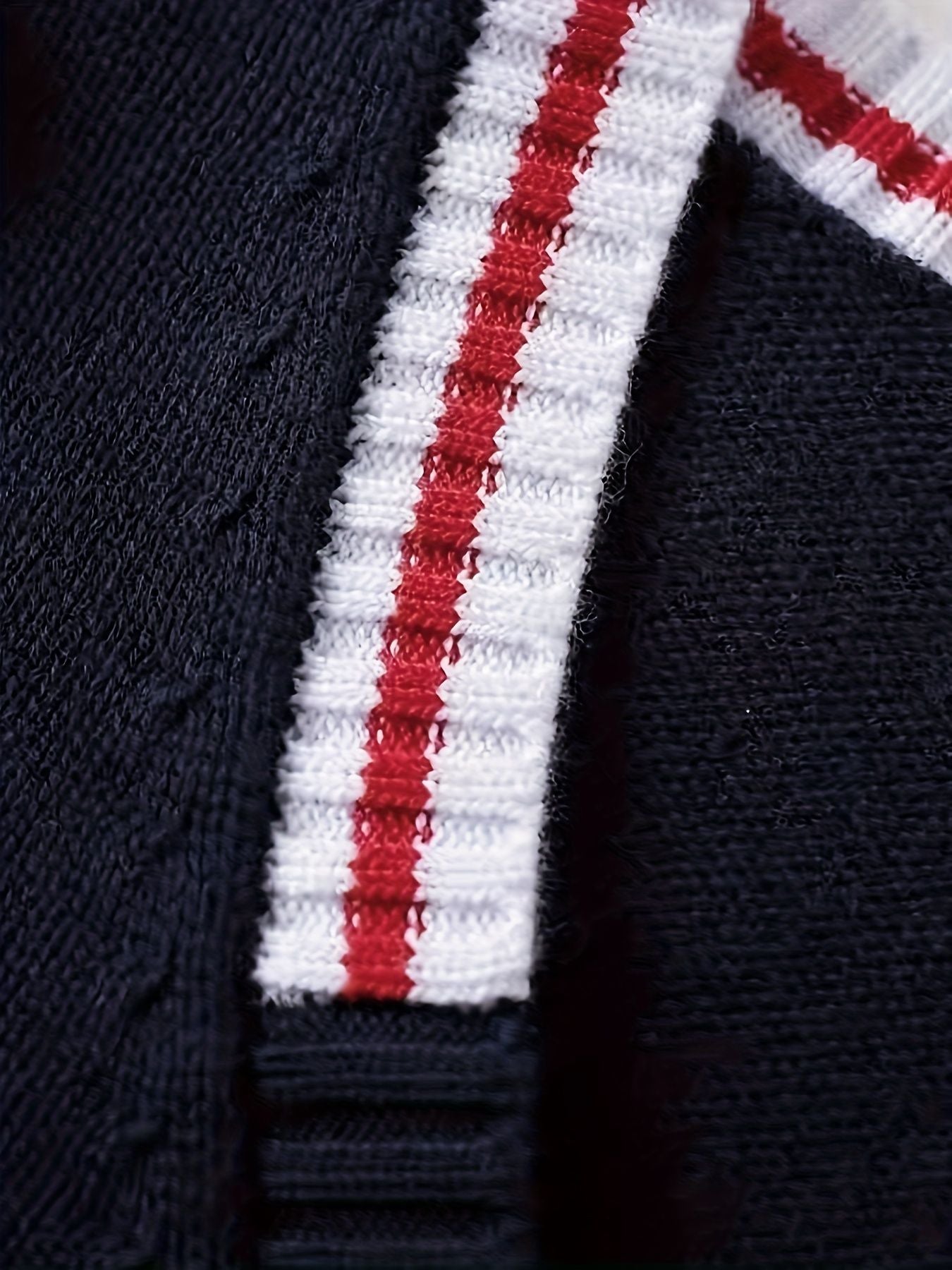 KS0019-NAVY 100% Cotton Kids V-Neck Long sleeve Button Cardigan, Boys and Girls Knitwear, Navy Blue, Size 160