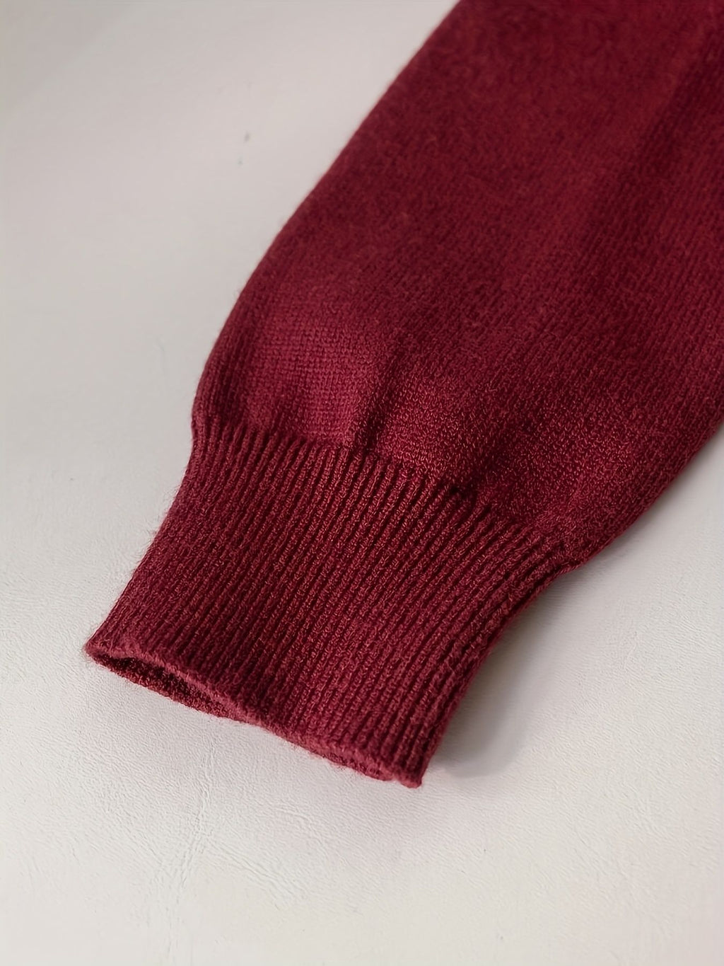 KS0036-WINE Soft Knit Blend Kids V-Neck Long sleeve Button Cardigan, Boys and Girls Knitwear, Wine Red, Size 140