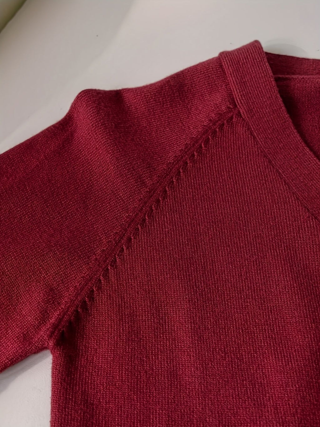 KS0036-WINE Soft Knit Blend Kids V-Neck Long sleeve Button Cardigan, Boys and Girls Knitwear, Wine Red, Size 170