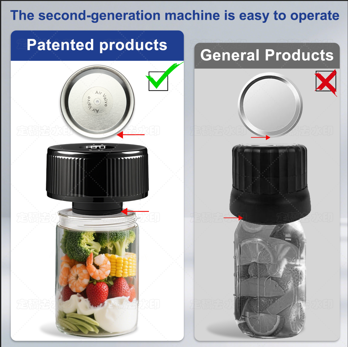 Portable Mason Jar Vacuum Sealer White, Rechargeable Electric Jar Sealer with LED Display, One-Touch Operation, Type-C Charging, for Mason Jars, Vacuum Bags & Lunch Boxes
