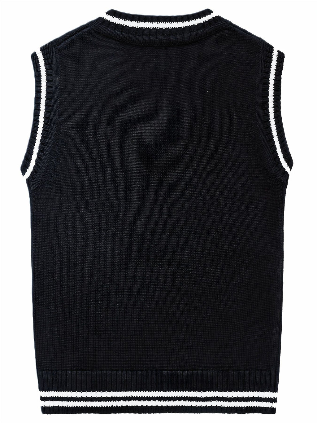 SW002-BL 100% Cotton Kids V-Neck Cable Knit Sweater Vest, Boys and Girls Knitwear, Bl, Size 110