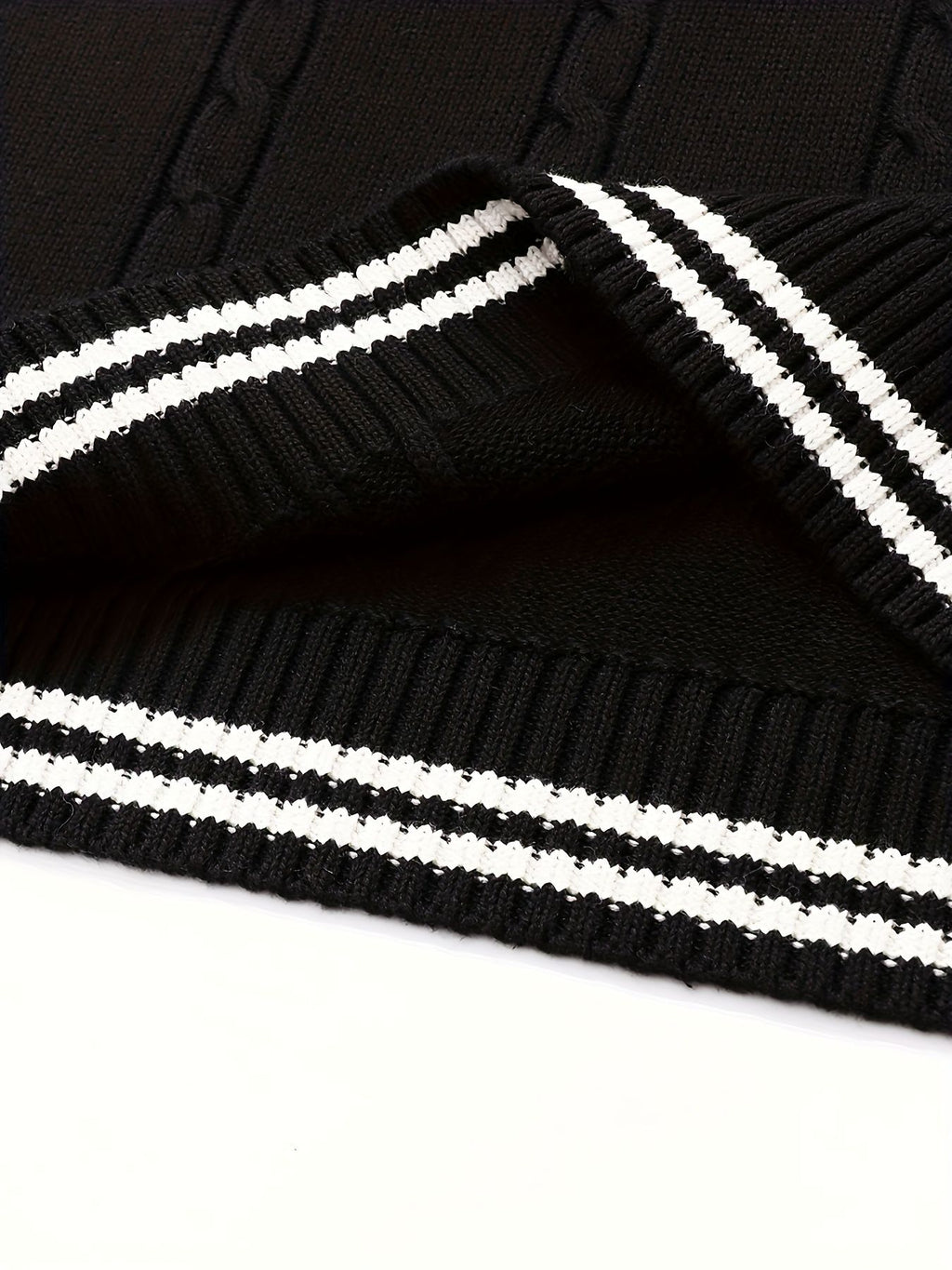 SW002-BL 100% Cotton Kids V-Neck Cable Knit Sweater Vest, Boys and Girls Knitwear, Bl, Size 110