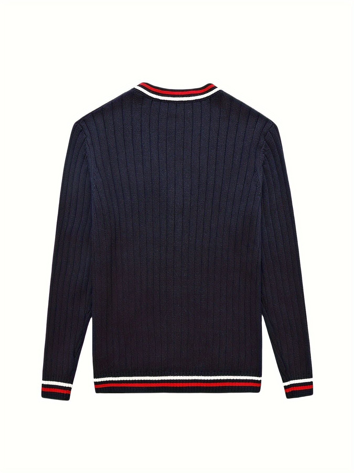 SW016-R 100% Cotton Kids V-Neck Long sleeve Button Cardigan, Boys and Girls School Uniform Knitwear, R, Size 110