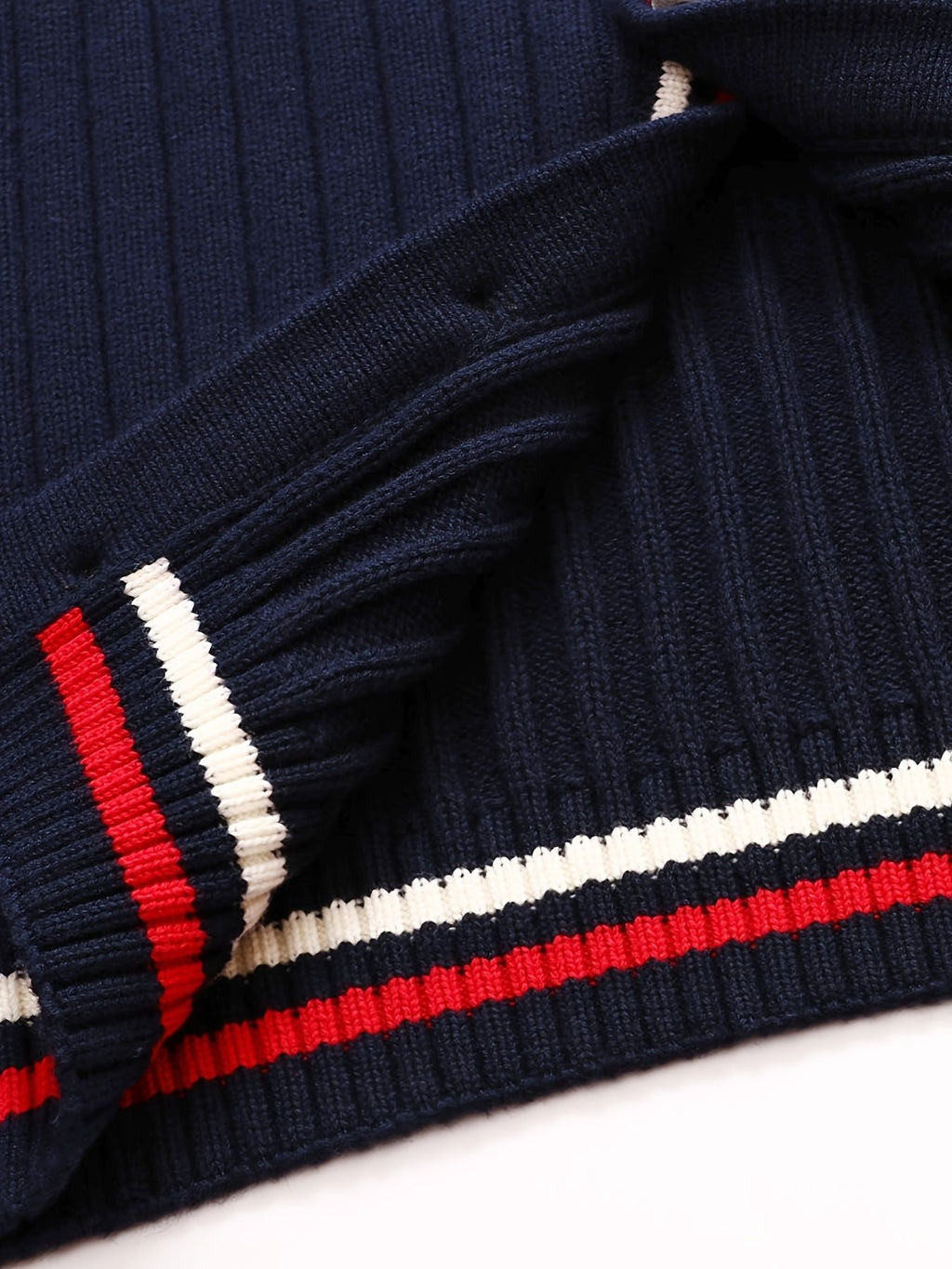 SW016-R 100% Cotton Kids V-Neck Long sleeve Button Cardigan, Boys and Girls School Uniform Knitwear, R, Size 110