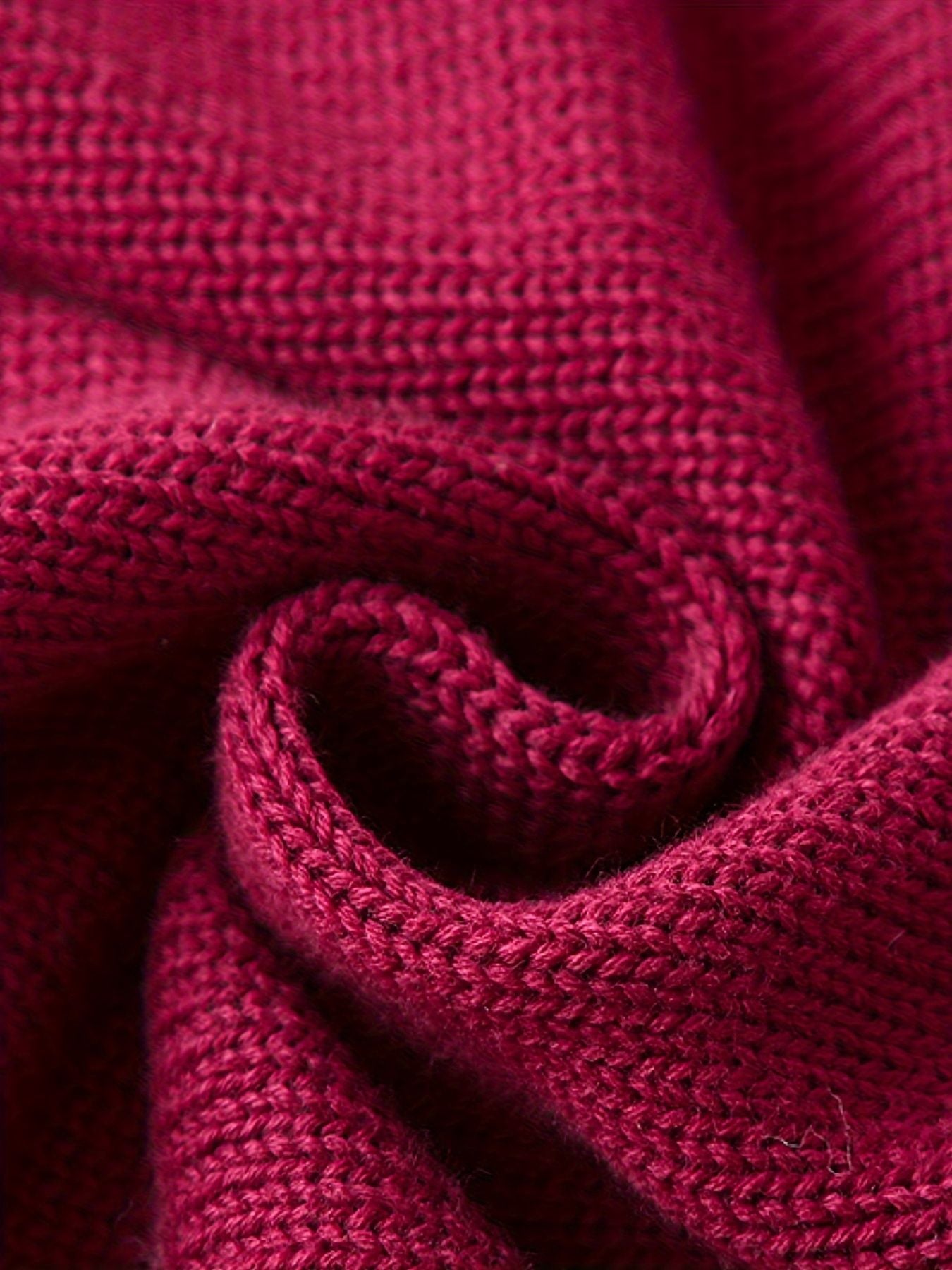SW020 100% Cotton Kids V-Neck Long sleeve Button Cardigan, Boys and Girls School Uniform Knitwear, Scarlet, Size 110