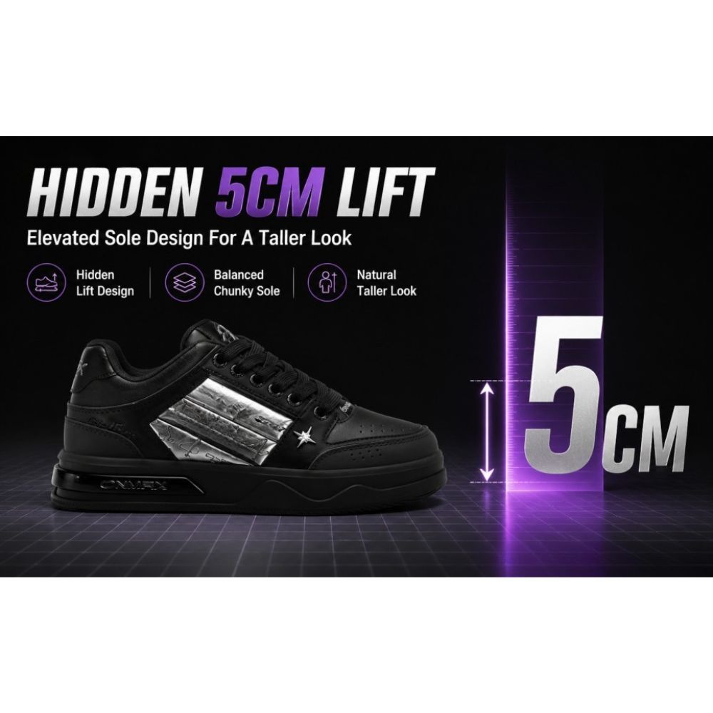 Black Metal Star Skate Shoes for Men Women, Black Purple Contrast Sole Platform Sneakers, Vintage Streetwear Mid Top Casual Walking Shoes AU Men Size 9