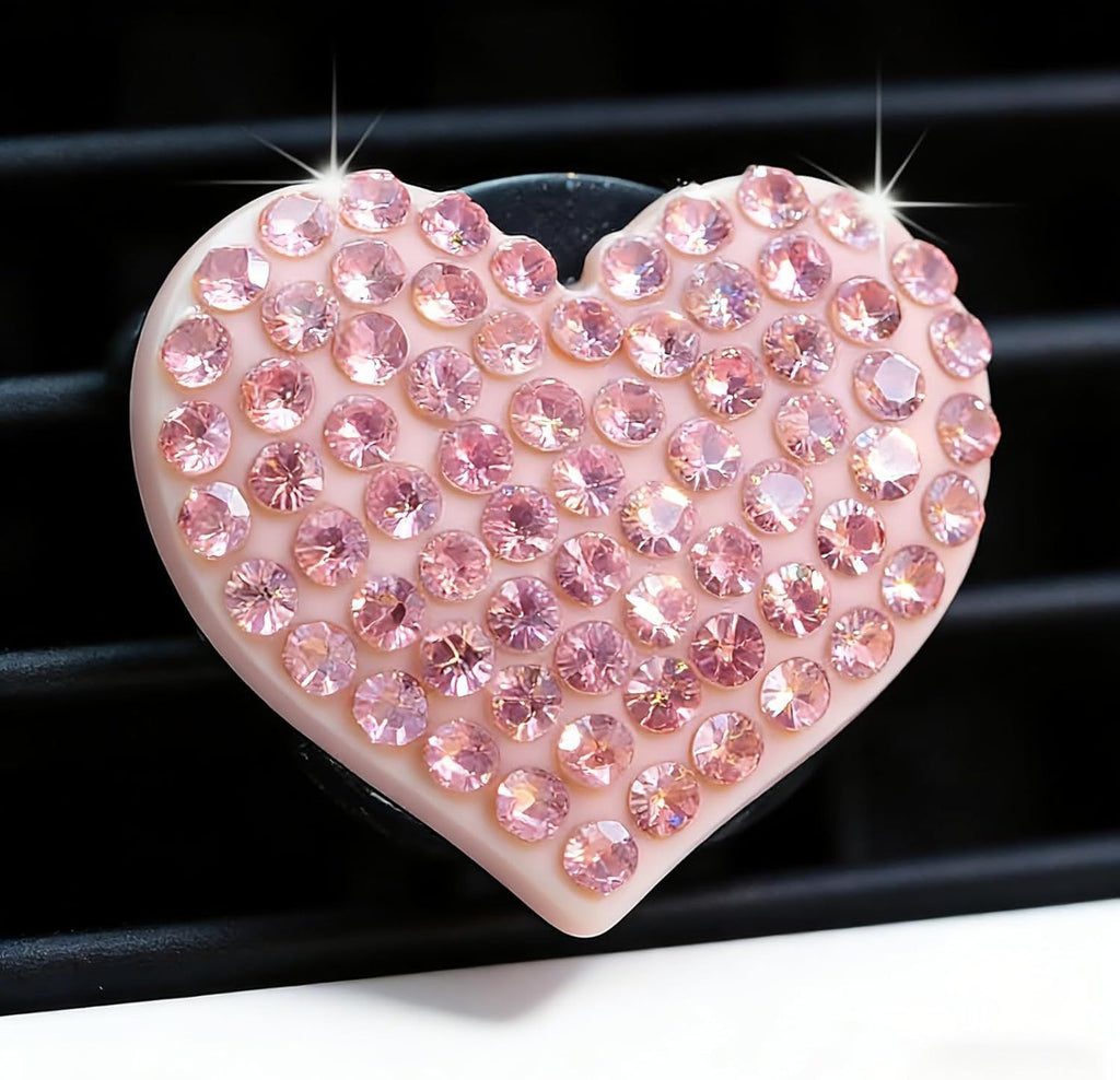 6 pcs Pink Heart Car Air Vent Clips Coquette Cute Girly Car Decor Accessories Interior Aesthetic Decorations Charm Stuff for Women Girl