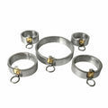 House Of Dasein Stainless Steel Locking Bdsm Handcuffs Collar Shackles Restraints Kit - Female